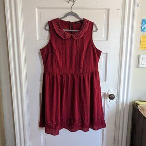 Modcloth Embroidered Peter Pan Dress